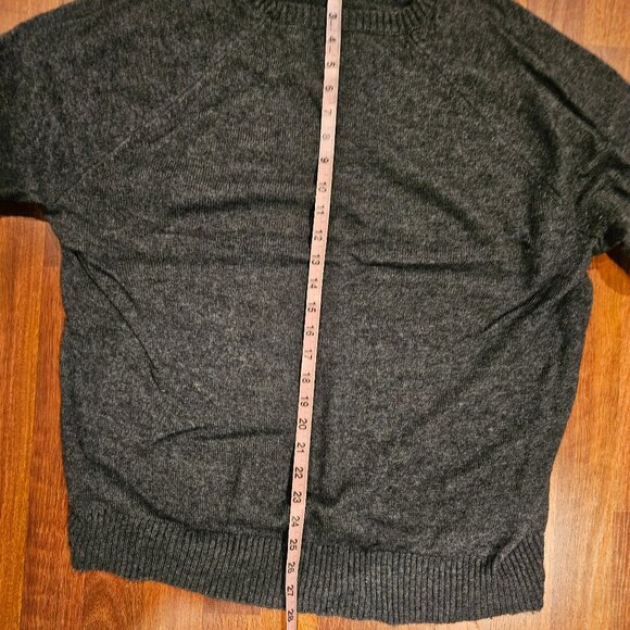 J.Crew Crewneck Sweater – Charcoal Gray | Classic Cotton Essential - Picture 7 of 8